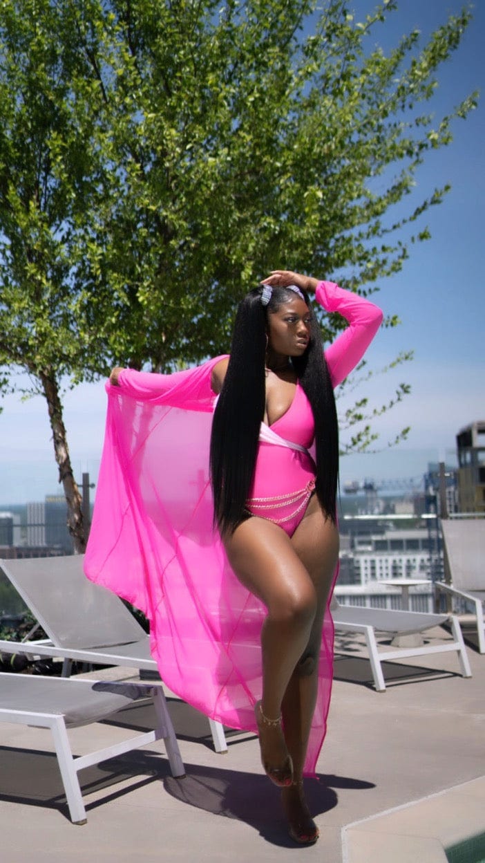 Rose Pink Robe Cover Up