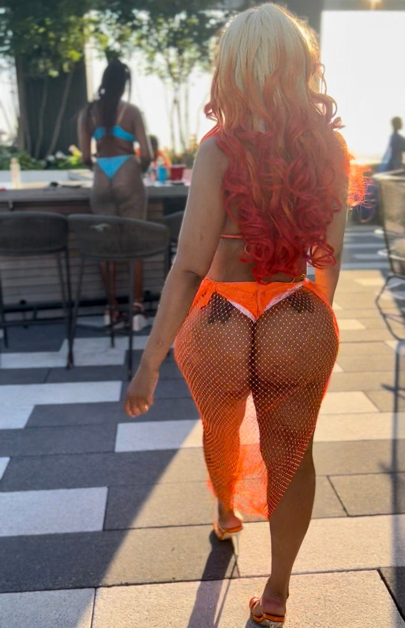 Orange Crush Bikini Cover Up