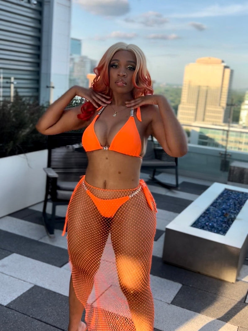 Orange Crush Bikini Cover Up